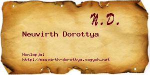 Neuvirth Dorottya névjegykártya